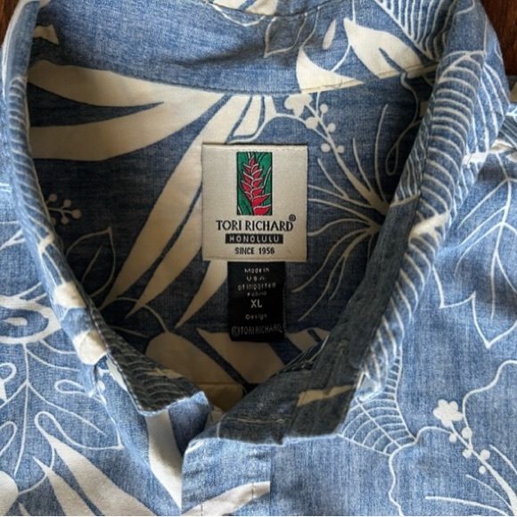 XL Tori Richard Hawaiian men’s short sleeve shirt - Picture 2 of 2